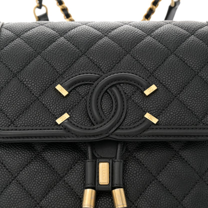 Chanel Caviar Quilted Filigree Backpack Black 8 of 12