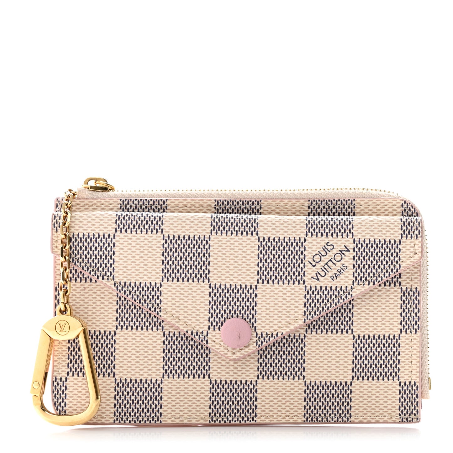 Damier Azur Recto Verso Card Holder Rose Ballerine
