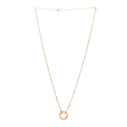 Cartier 18K Pink Gold 2 Diamond LOVE Necklace 2 of 4
