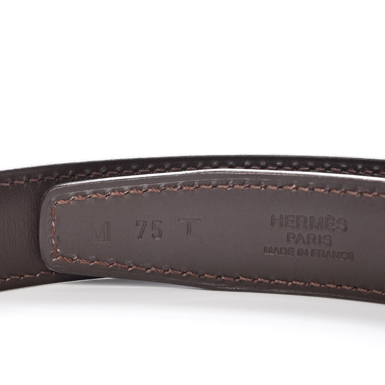 Hermes Box Chamonix 24mm Belt Strap 75 Black Chocolate 6 of 7
