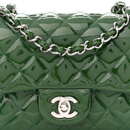 Chanel Patent Quilted Mini Square Flap Green 7 of 9