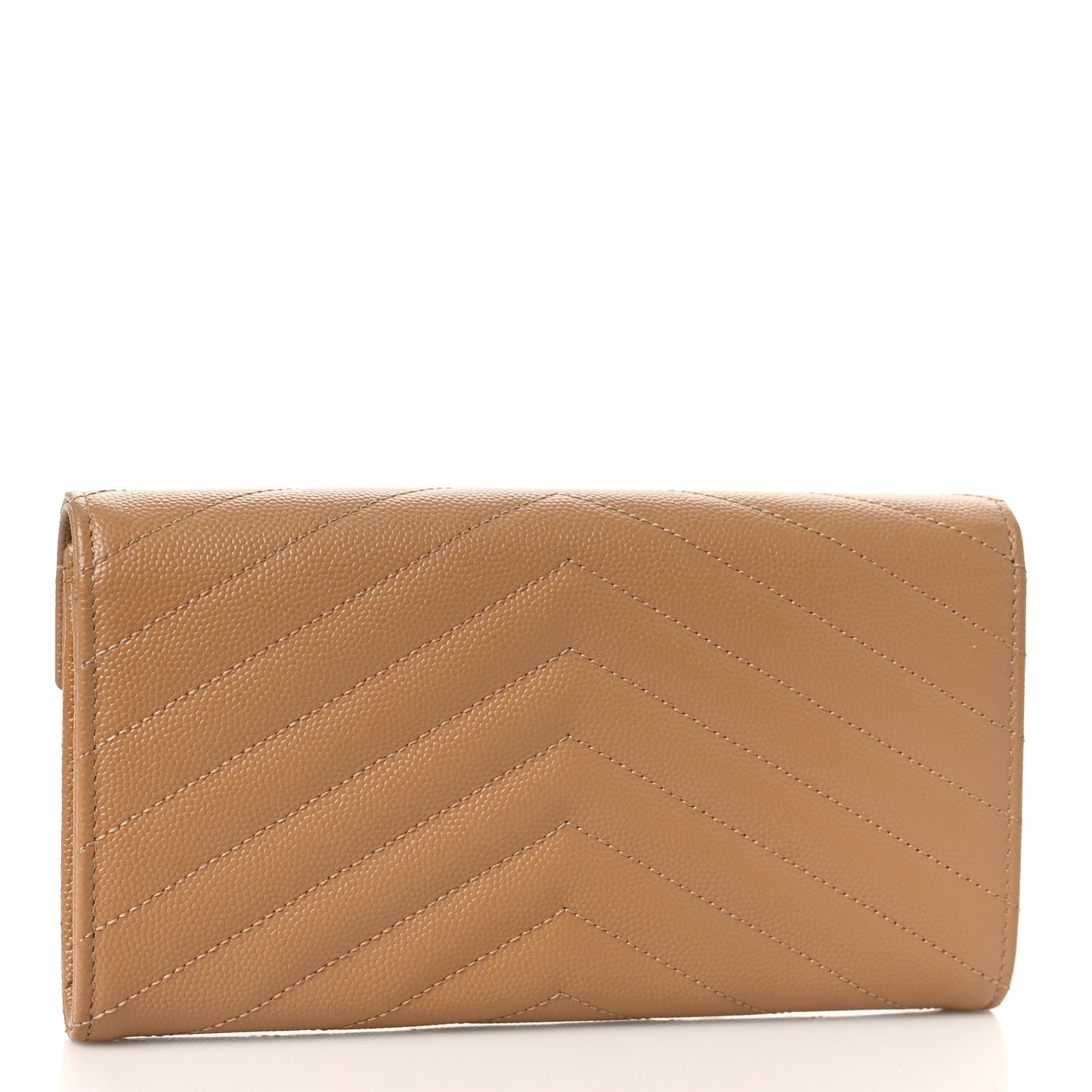 Grain De Poudre Matelasse Chevron Monogram Flap Wallet Cork