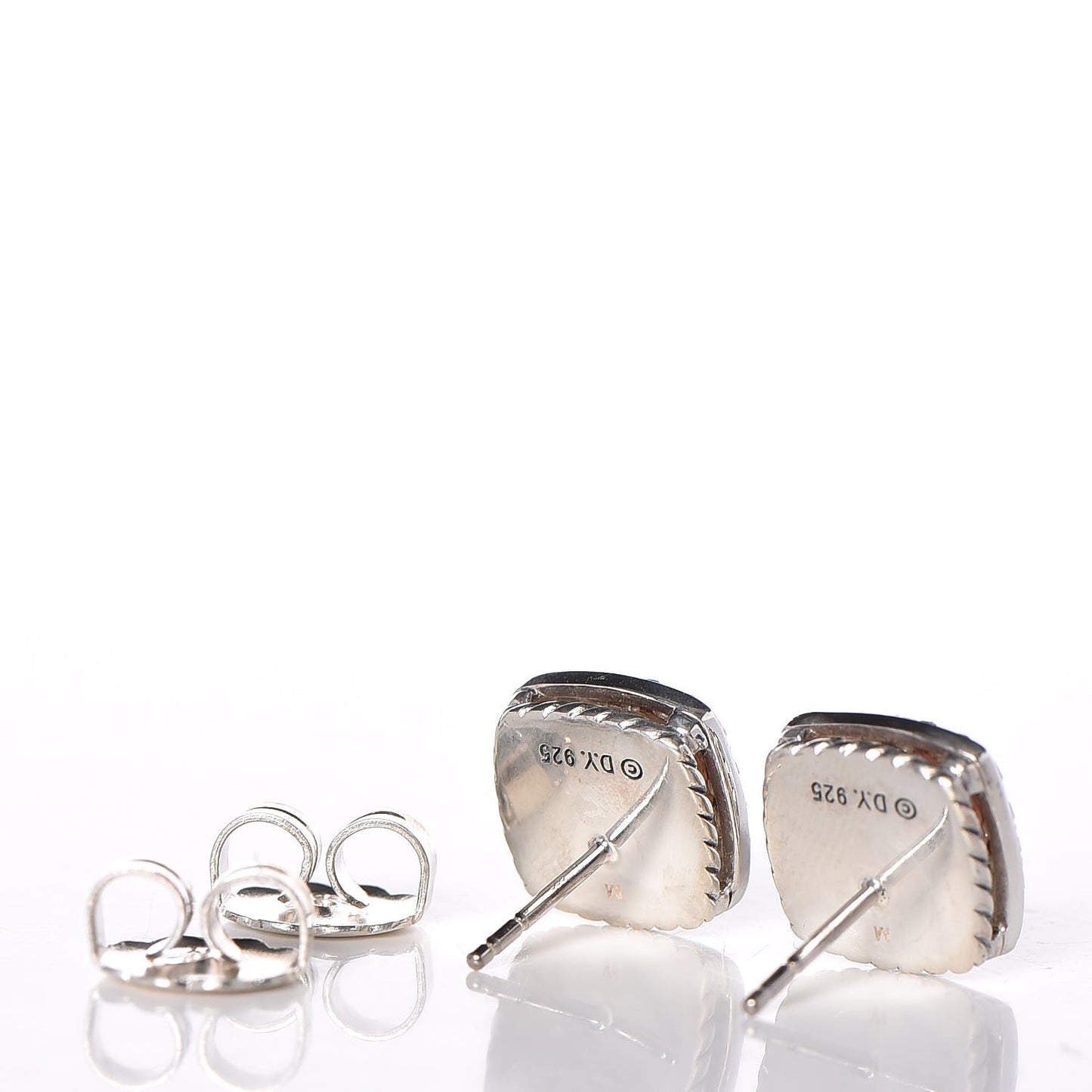 Sterling Silver Diamond 7mm Pyrope Garnet Albion Earrings