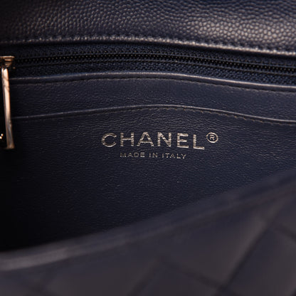 Chanel Caviar Quilted Mini Square Flap Blue 8 of 9