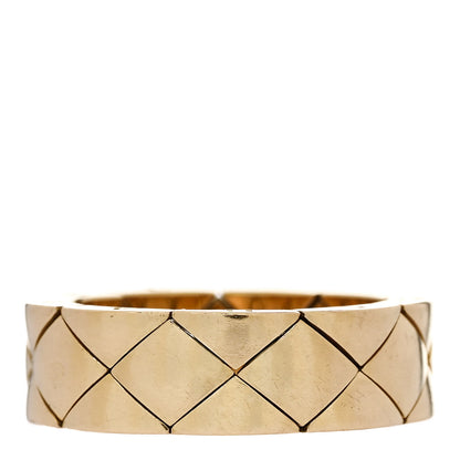 Chanel 18K Yellow Gold Small Matelasse Ring 54 7 3 of 5