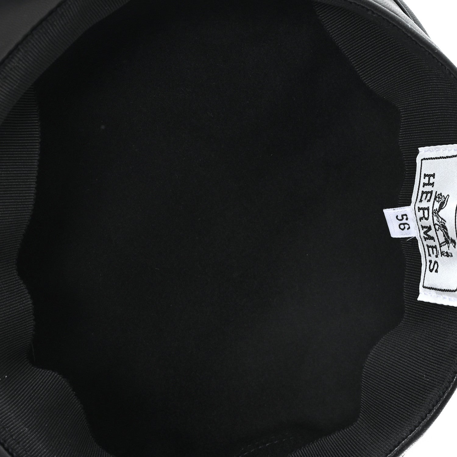 Hermes Lambskin Vauban Charms Cap 56 Black 7 of 8