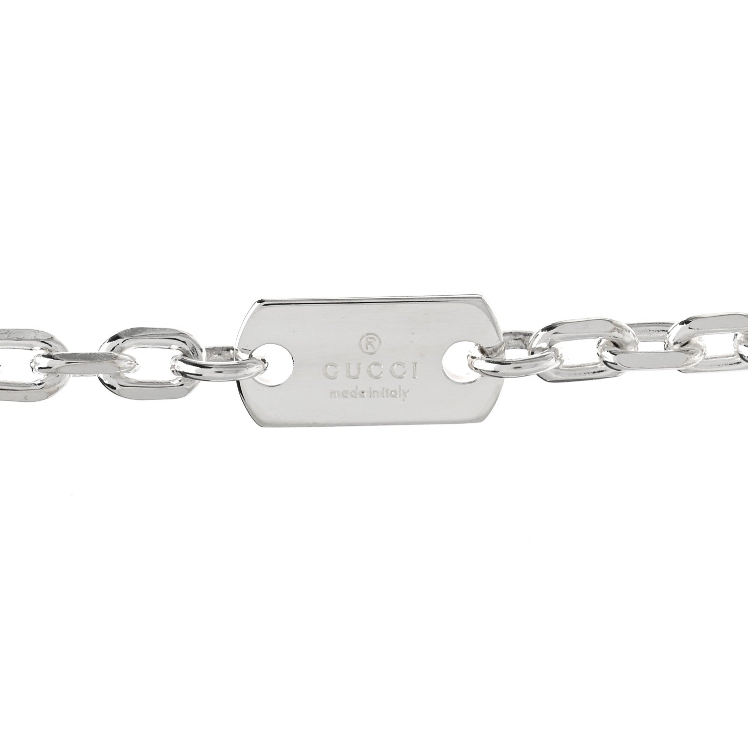 Gucci Sterling Silver Trademark Charm Necklace 3 of 4