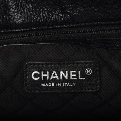 Chanel Goatskin Perforated Large CC Tote Black 6 of 8