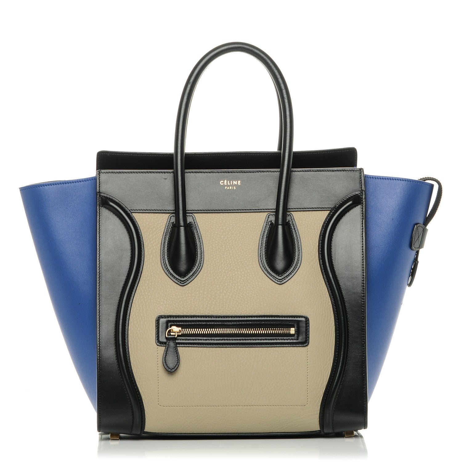 Celine Elephant Calfskin Mini Tri-Color Luggage Beige 1 of 6