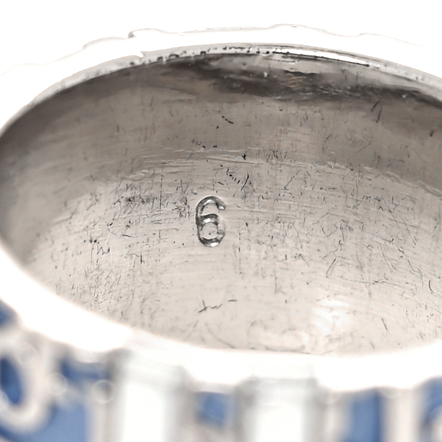Metal Trotter Ring 6 Blue