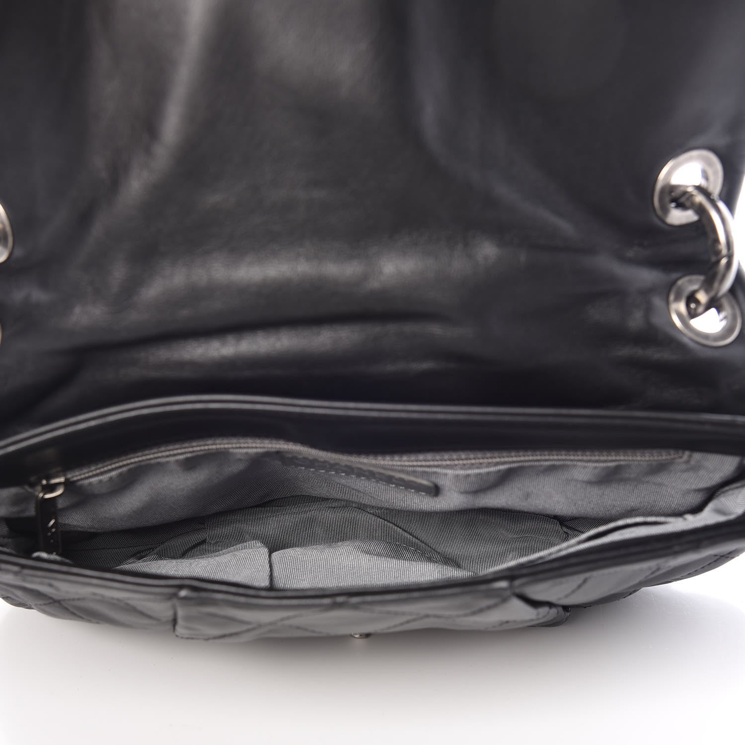 Chanel Calfskin Coco Pleats Messenger Flap Black 9 of 10