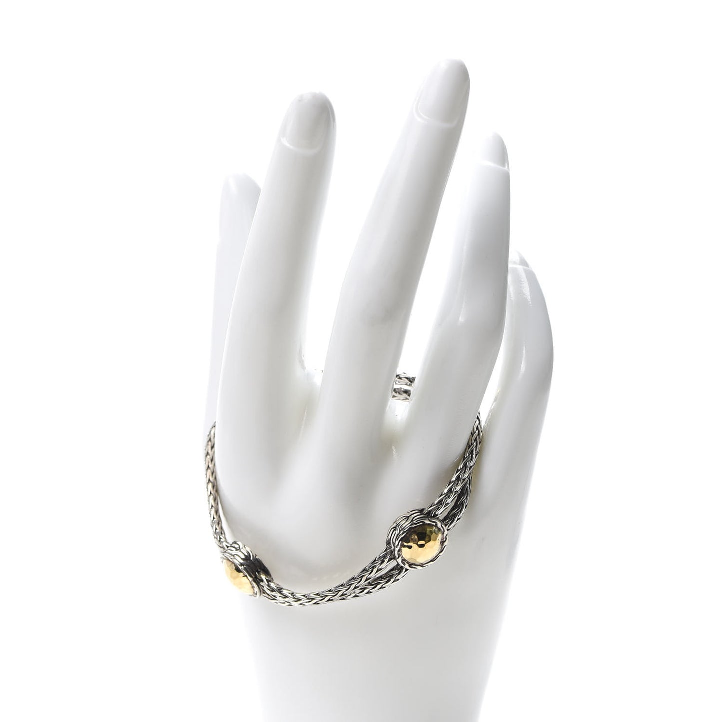 Sterling Silver 22K Yellow Gold 12mm Palu Station Bracelet