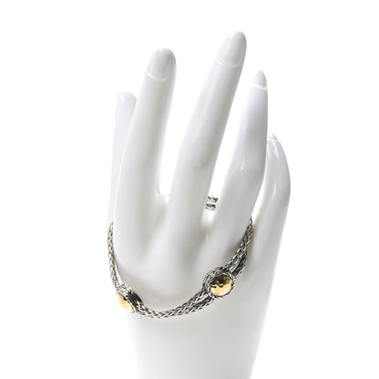 John Hardy Sterling Silver 22K Yellow Gold 12mm Palu Station Bracelet 2 of 5