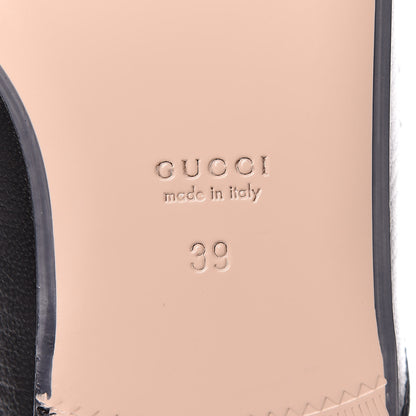 Gucci Goatskin Bee Star Embroidered Womens Princetown Slippers 39 Black 7 of 11