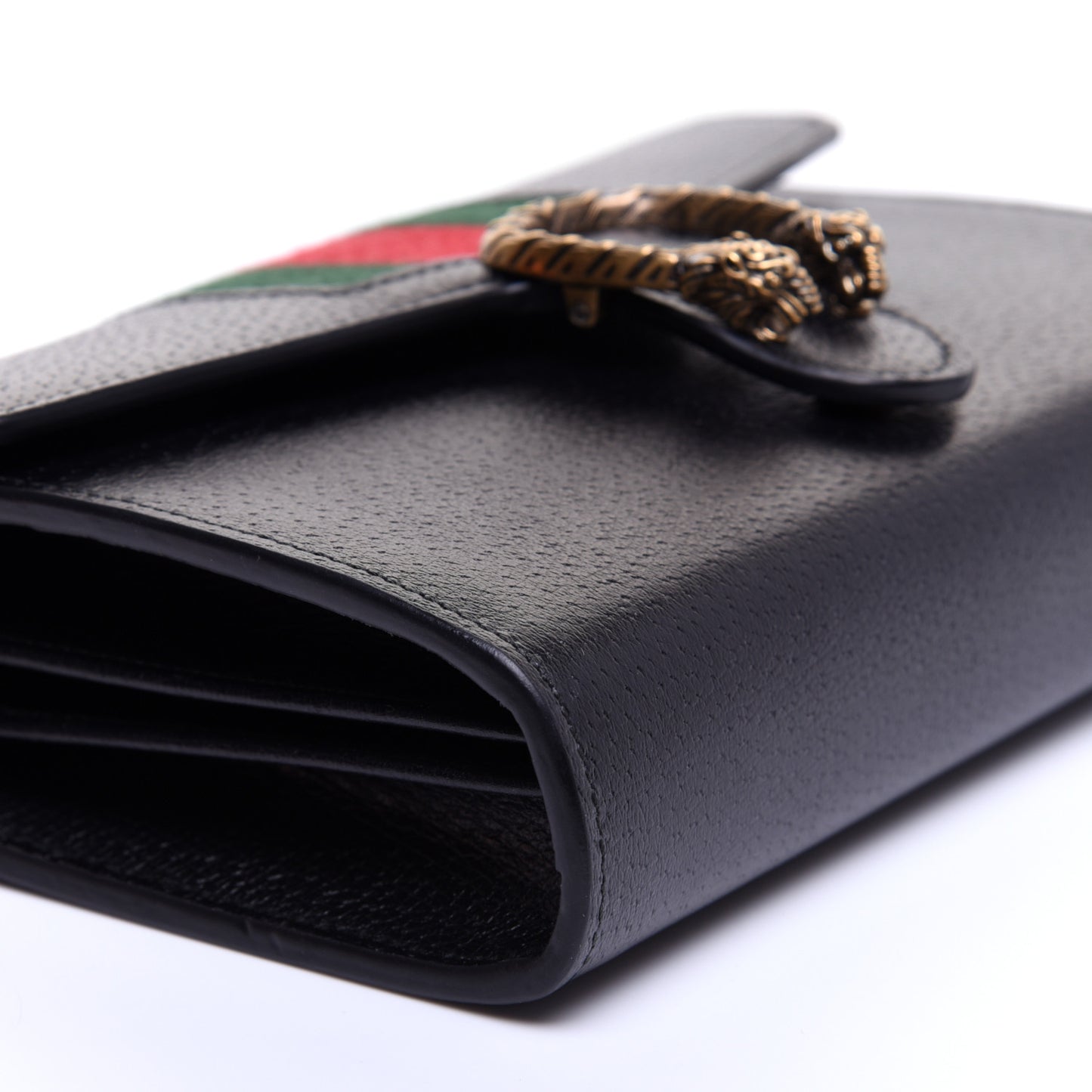 Calfskin Web Mini Dionysus Chain Wallet Black