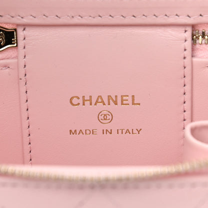 Chanel Caviar Quilted Mini Vanity Case With Chain Light Pink 5 of 8