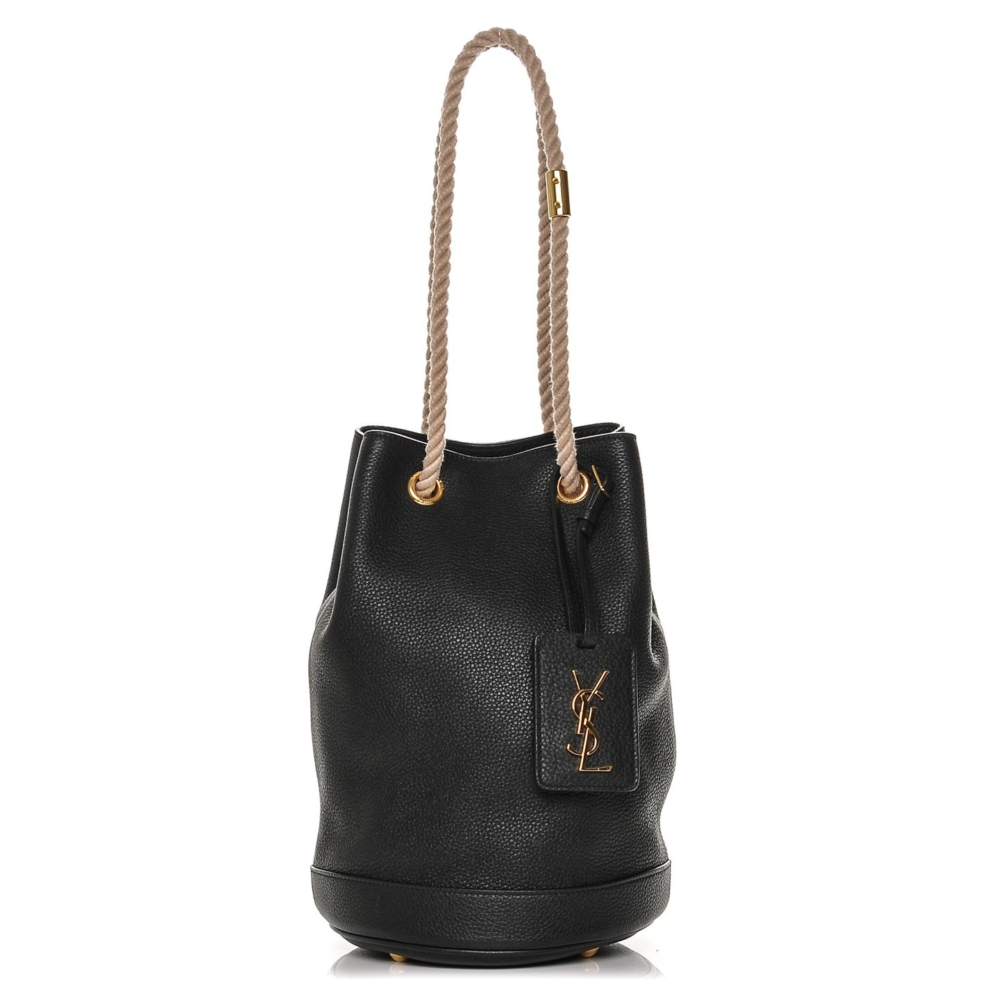 Calfskin Small Seau Bucket Bag Black