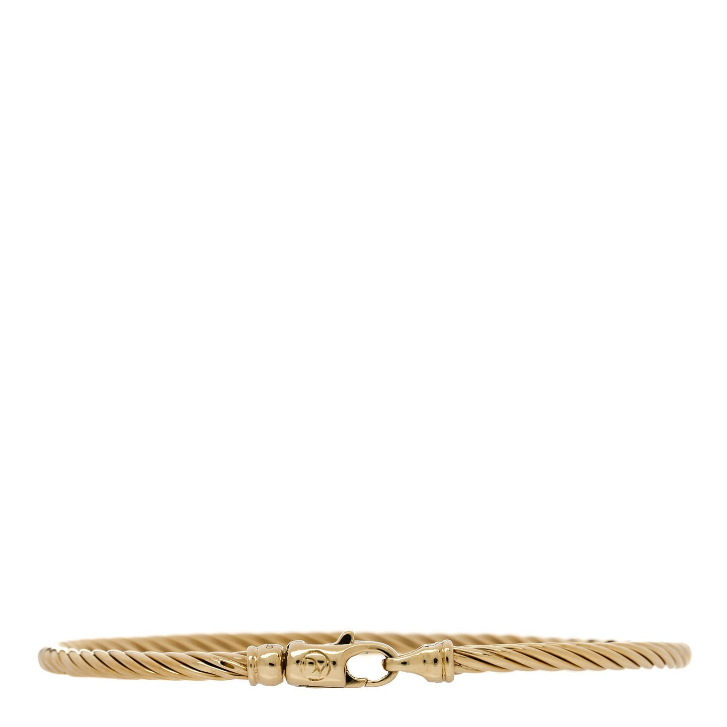 18K Yellow Gold 3mm Cable Buckle Bracelet