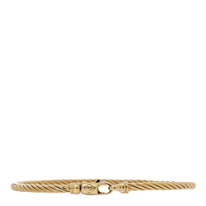 David Yurman 18K Yellow Gold 3mm Cable Buckle Bracelet 1 of 3