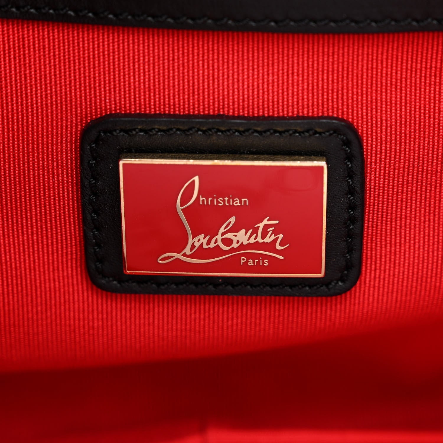 Christian Louboutin Calfskin Small Sweet Charity NV Shoulder Bag Black 6 of 10
