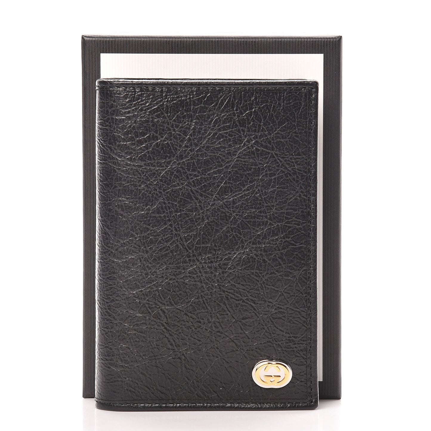 Fluffy Calfskin Morpheus Passport Case Black