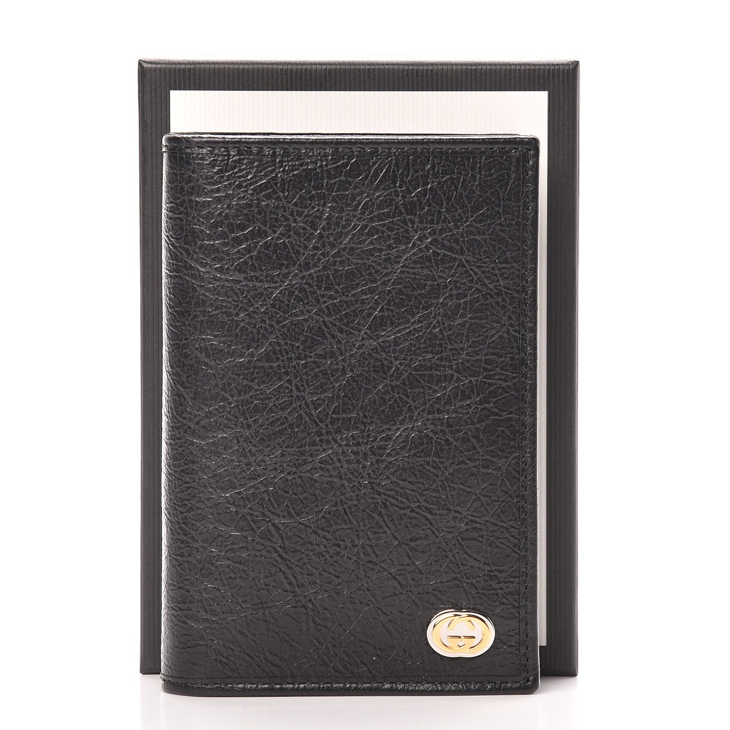 Gucci Fluffy Calfskin Morpheus Passport Case Black 8 of 8