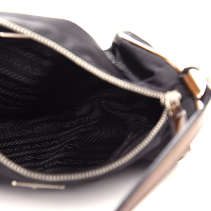 Prada Tessuto Nylon Pochette Bag Black 5 of 10