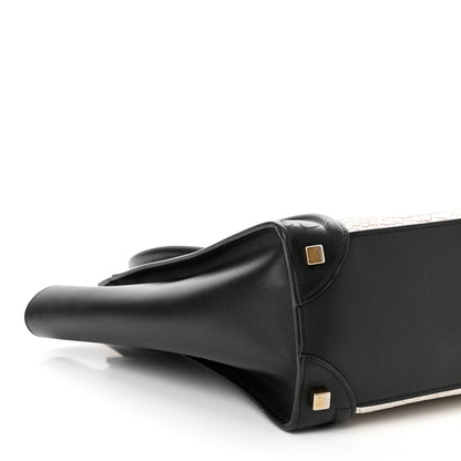 Celine Calfskin Micro Bi-Color Luggage Black White 9 of 11