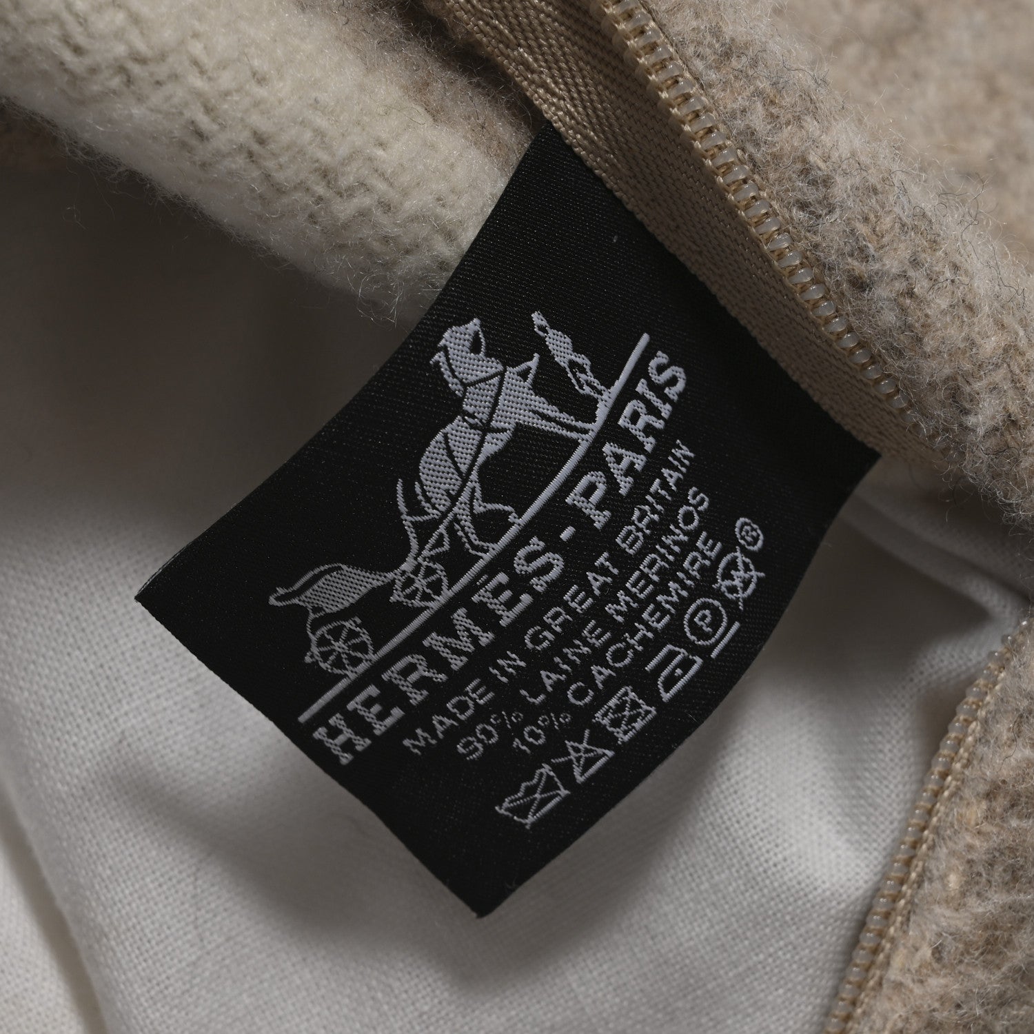 Hermes Wool Cashmere Avalon III Pillow PM Coco Camomille 2 of 2