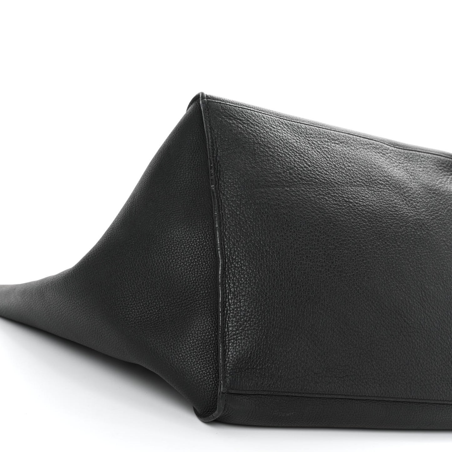 Supple Grained Calfskin Medium Big Bag Black