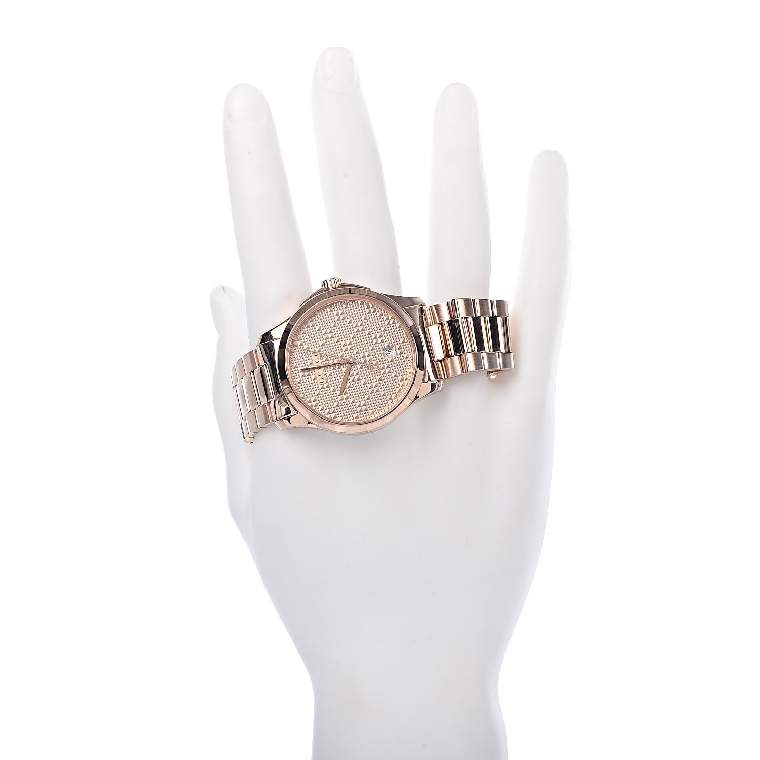 Gucci Stainless Steel 38mm G-Timeless Diamante Quartz Watch Rose 2 of 10