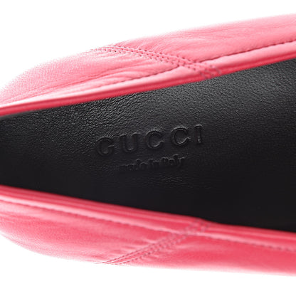 Gucci Lambskin Womens Brixton Horsebit Loafers 37 Hot Pink 5 of 9