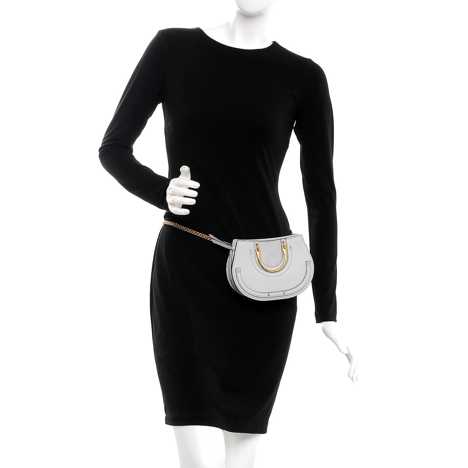 Chloe Calfskin Suede Mini Pixie Signature Belt Bag Airy Grey 3 of 10
