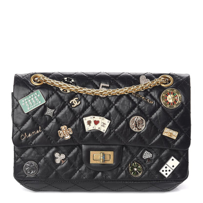 Chanel Aged Calfskin Quilted Casino 2.55 Reissue 225 Flap Black 1 of 10
