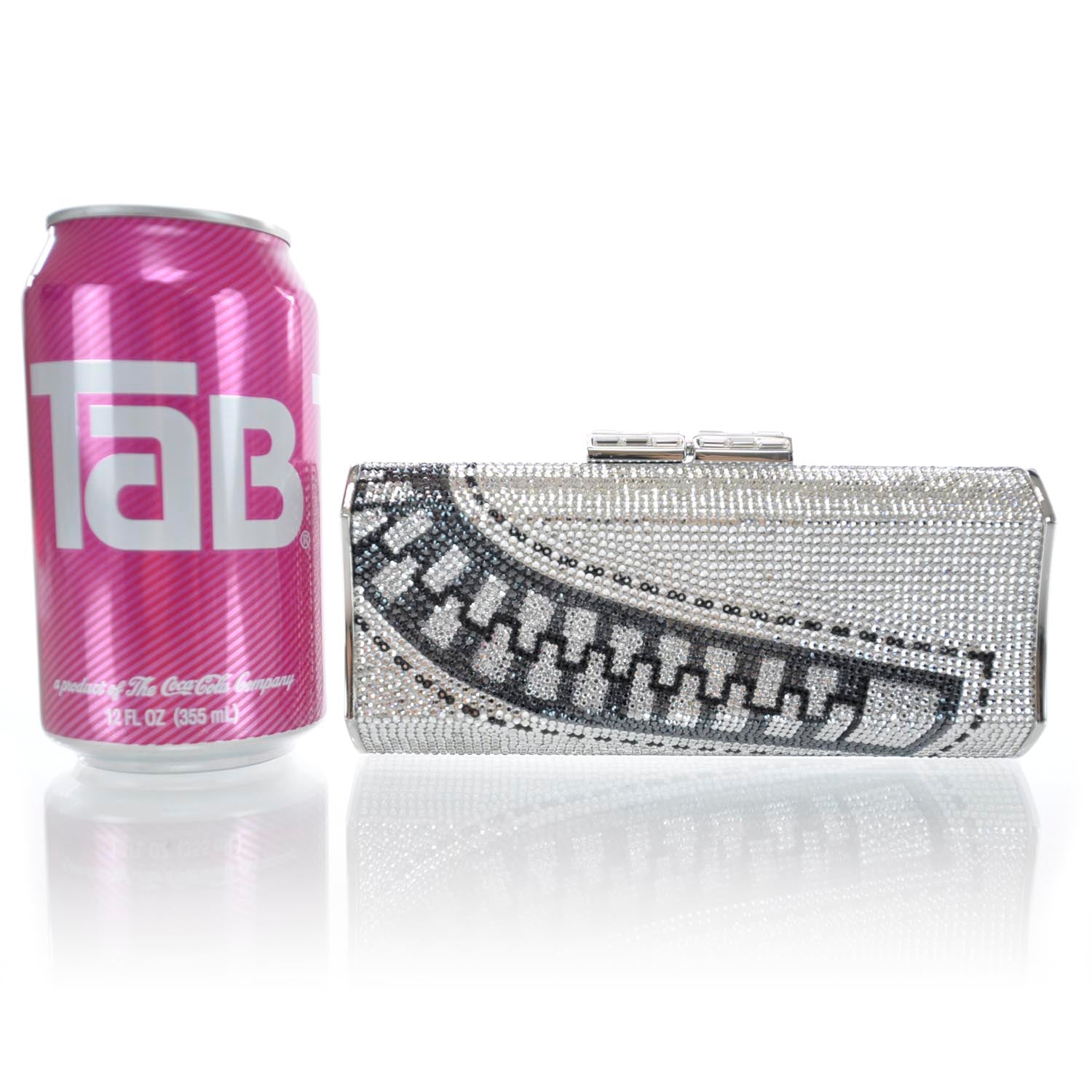 Judith Leiber Swarovski Crystal Zipper Minaudiere 2 of 10