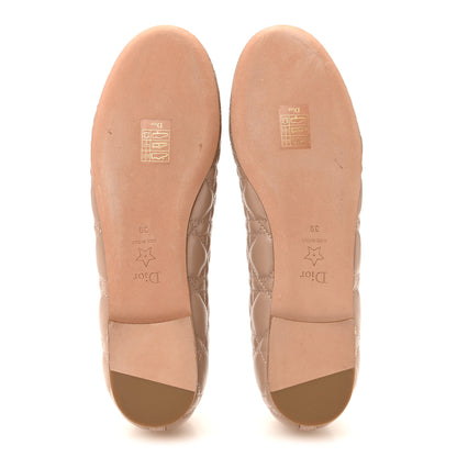Christian Dior Calfskin Cannage Pearl Bow Ballet Flats 39 Nude 6 of 10