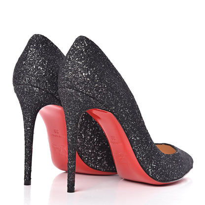 Christian Louboutin Glitter Resille Pigalle Follies 100 Pumps 38 Black 4 of 9
