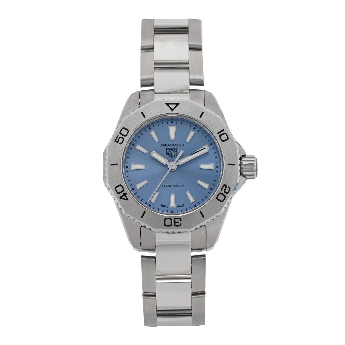 Stainless Steel 30mm Aquaracer Lady Quartz Watch Blue WBP1415
