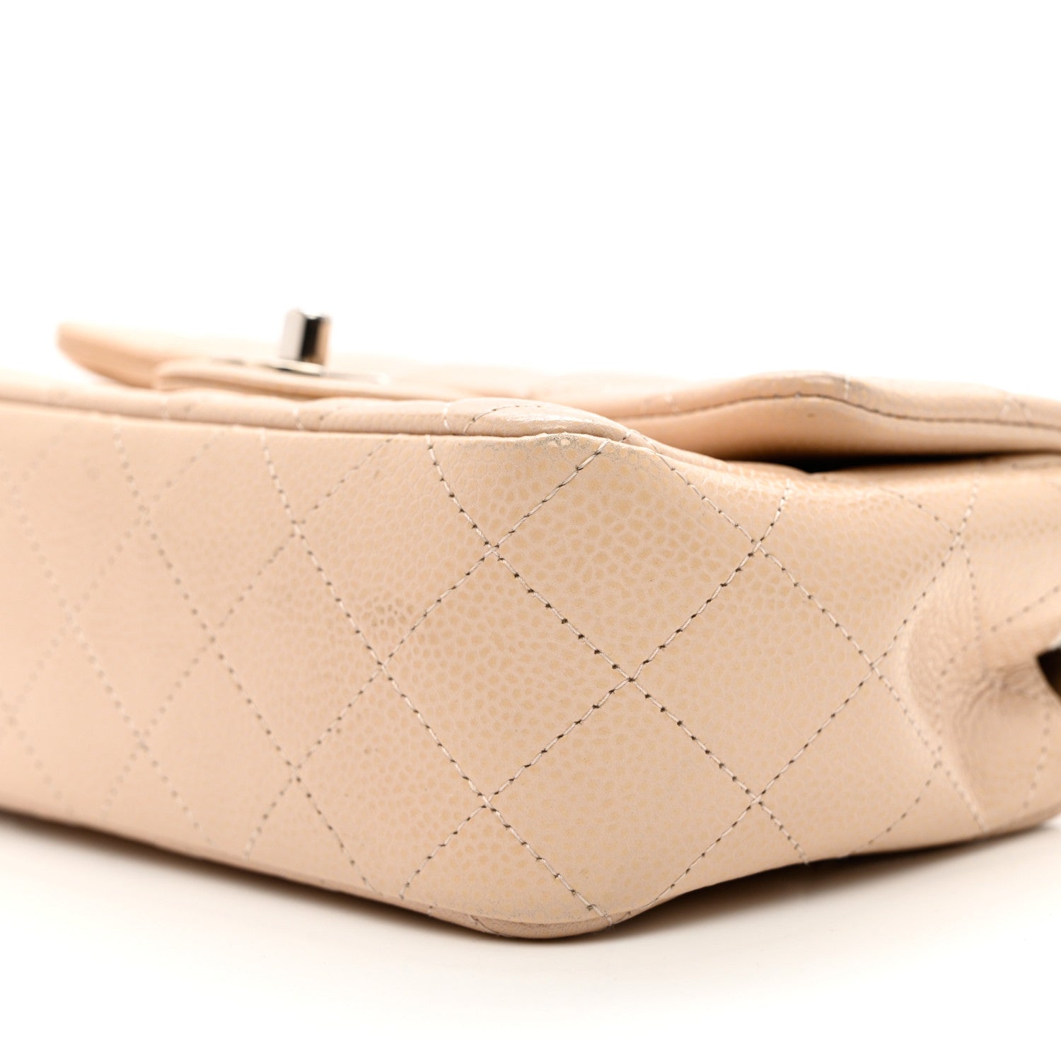 Chanel Caviar Quilted Mini Rectangular Flap Light Beige 12 of 12