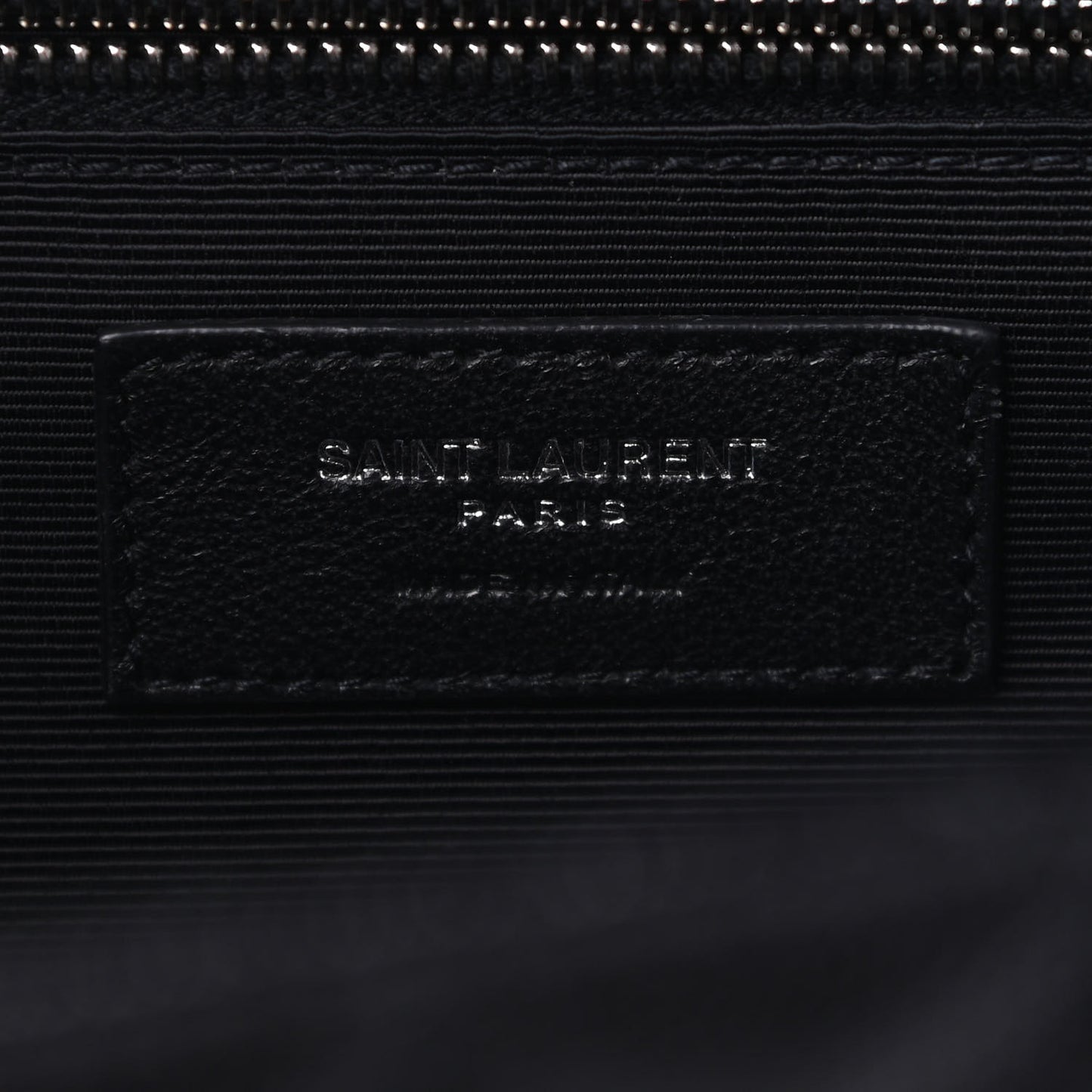 Grain De Poudre Textured Mixed Matelasse Large Triquilt Monogram Satchel Black