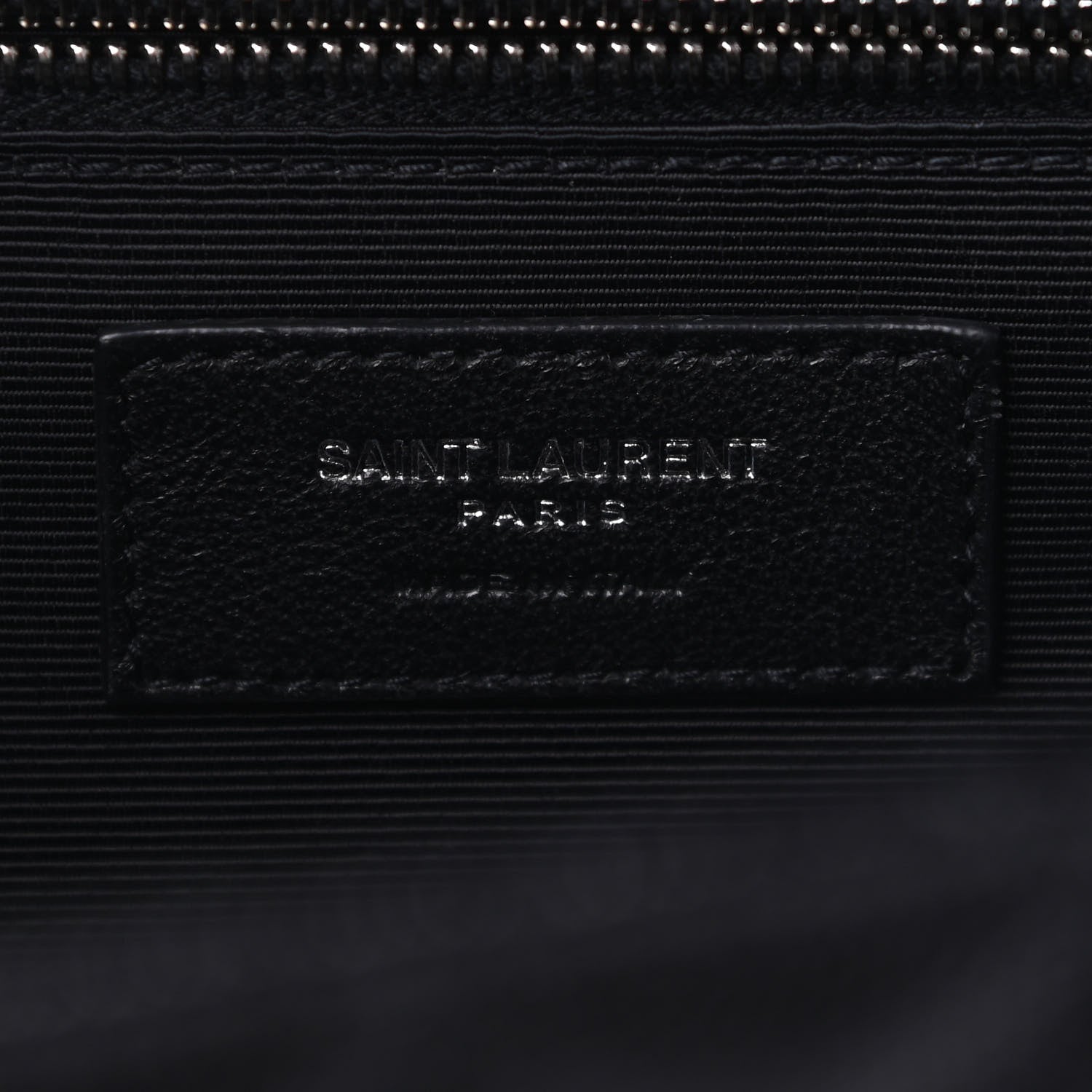 Saint Laurent Grain De Poudre Textured Mixed Matelasse Large Triquilt Monogram Satchel Black 6 of 11