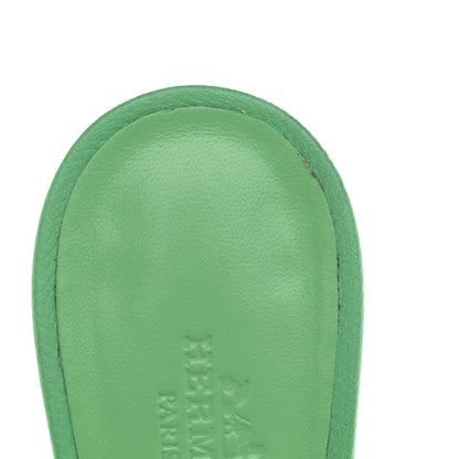 Hermes Epsom Oasis Sandals 37 Vert Pomme 10 of 14