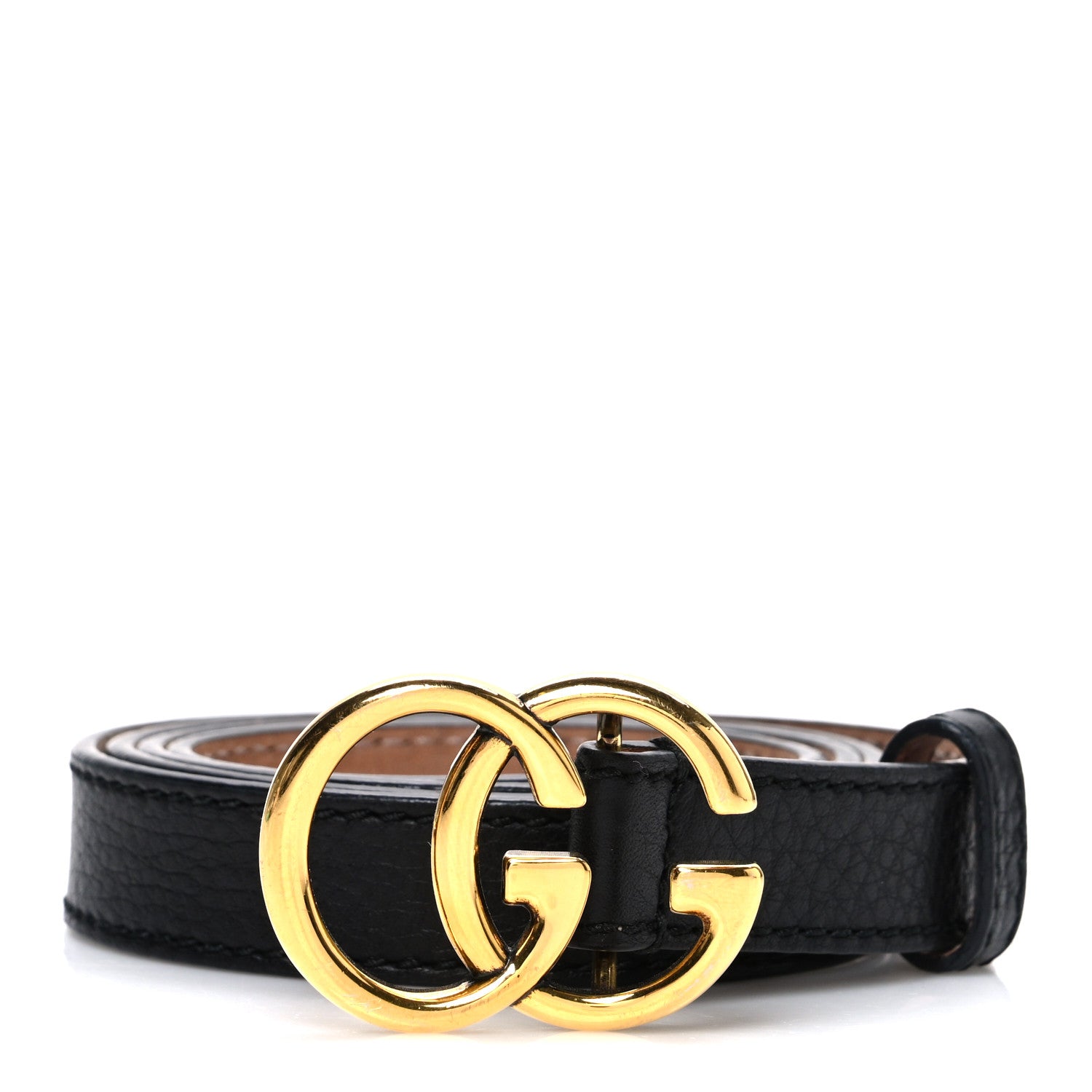 Gucci Calfskin Double G 20mm Belt 85 34 Black 1 of 5