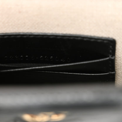 Gucci Calfskin GG Matelasse Mini Top Slip Handle Crossbody Bag Black Natural 7 of 13