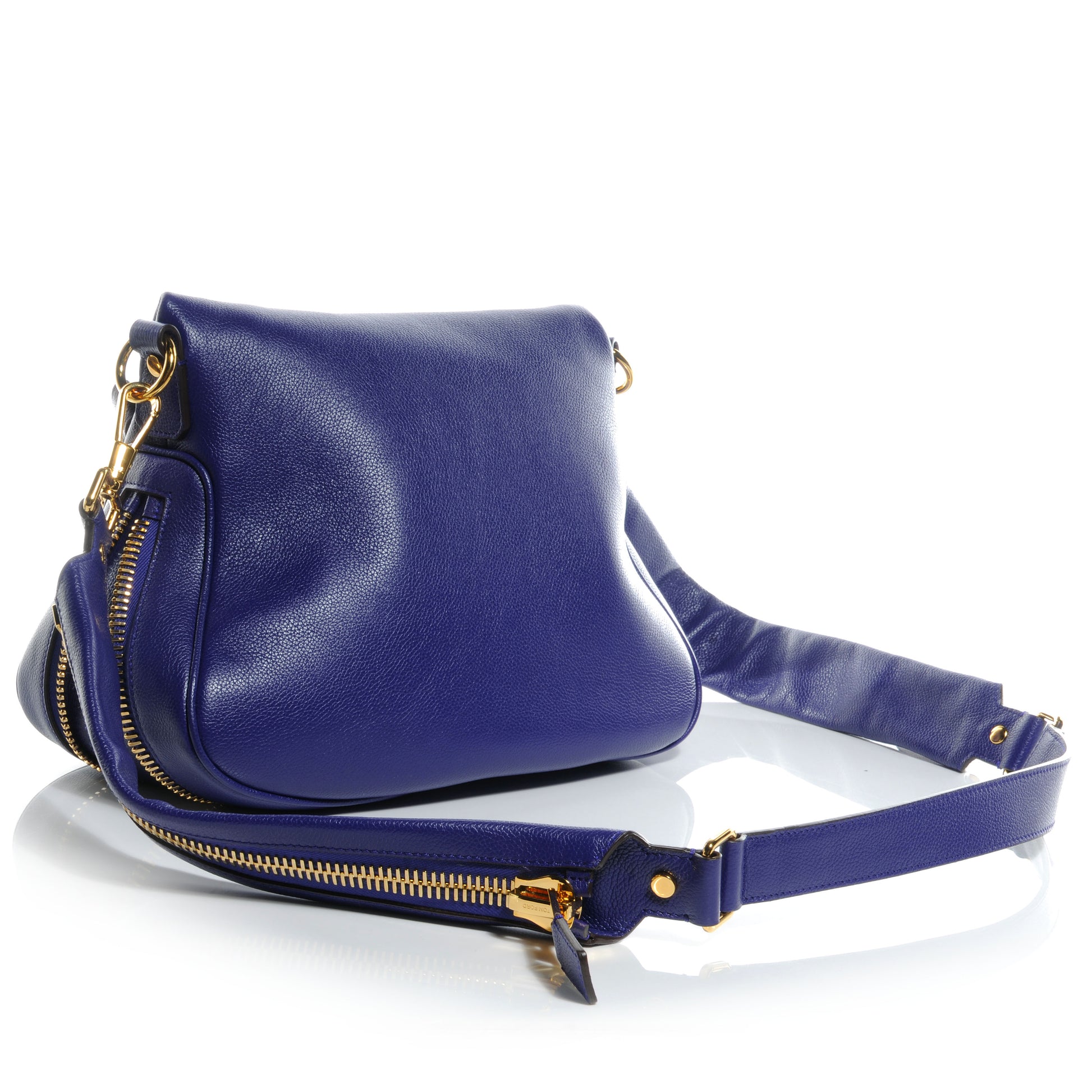 Tom Ford Grained Medium Jennifer Flap-Top Messenger Bag Royal Blue 3 of 8