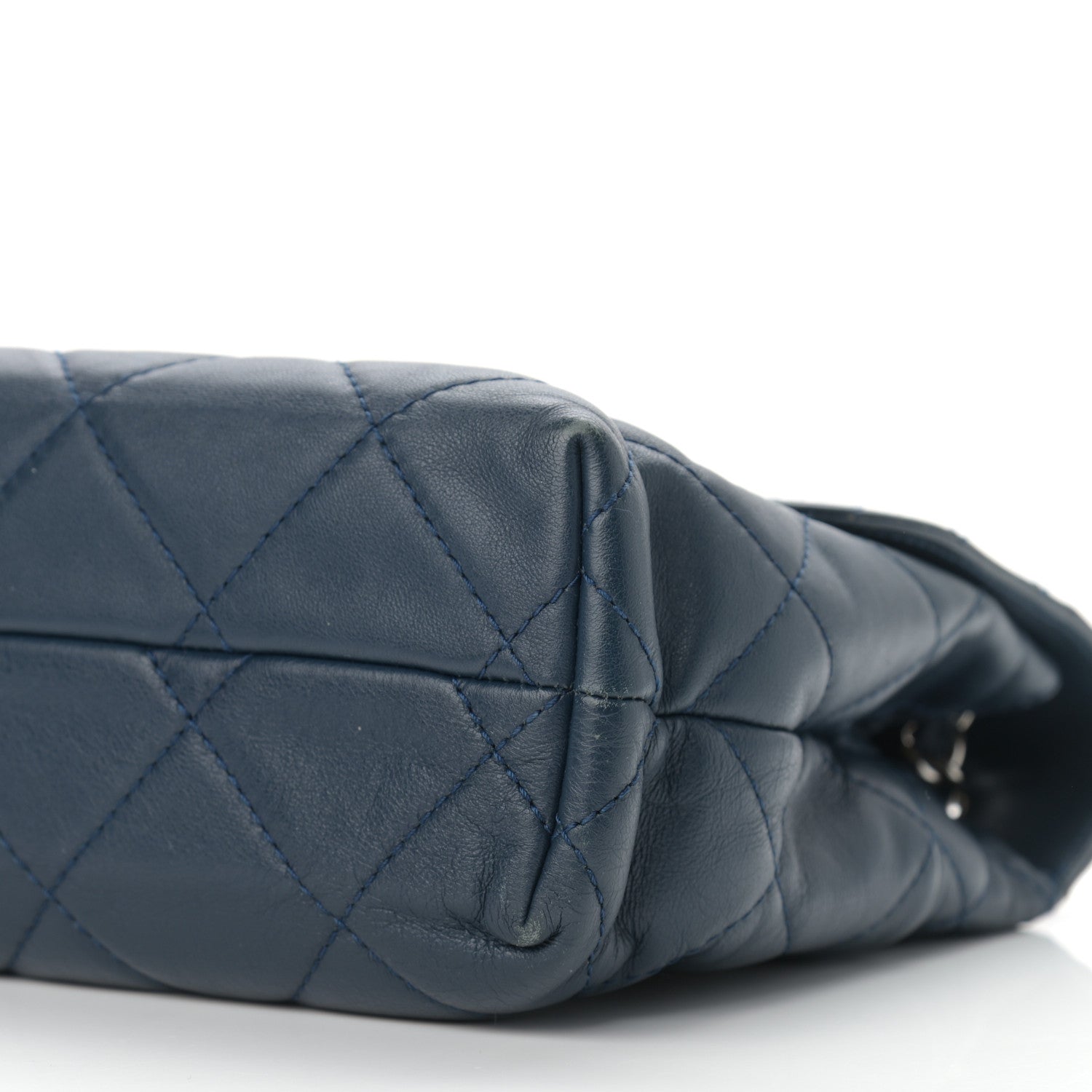 Chanel Calfskin Quilted In the Business Flap Dark Navy Blue 10 of 13
