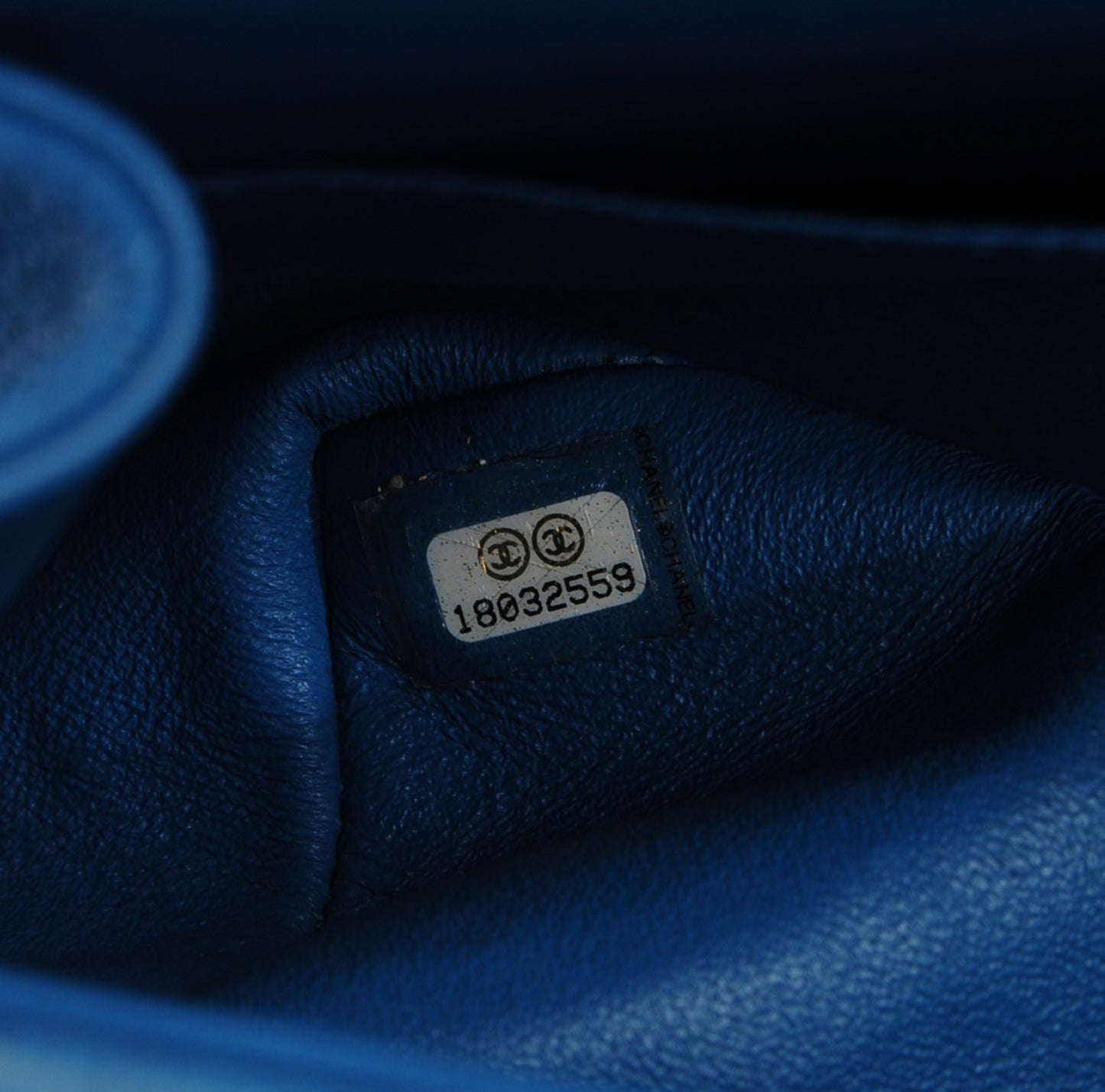 Iridescent Caviar Quilted Maxi Double Flap Blue