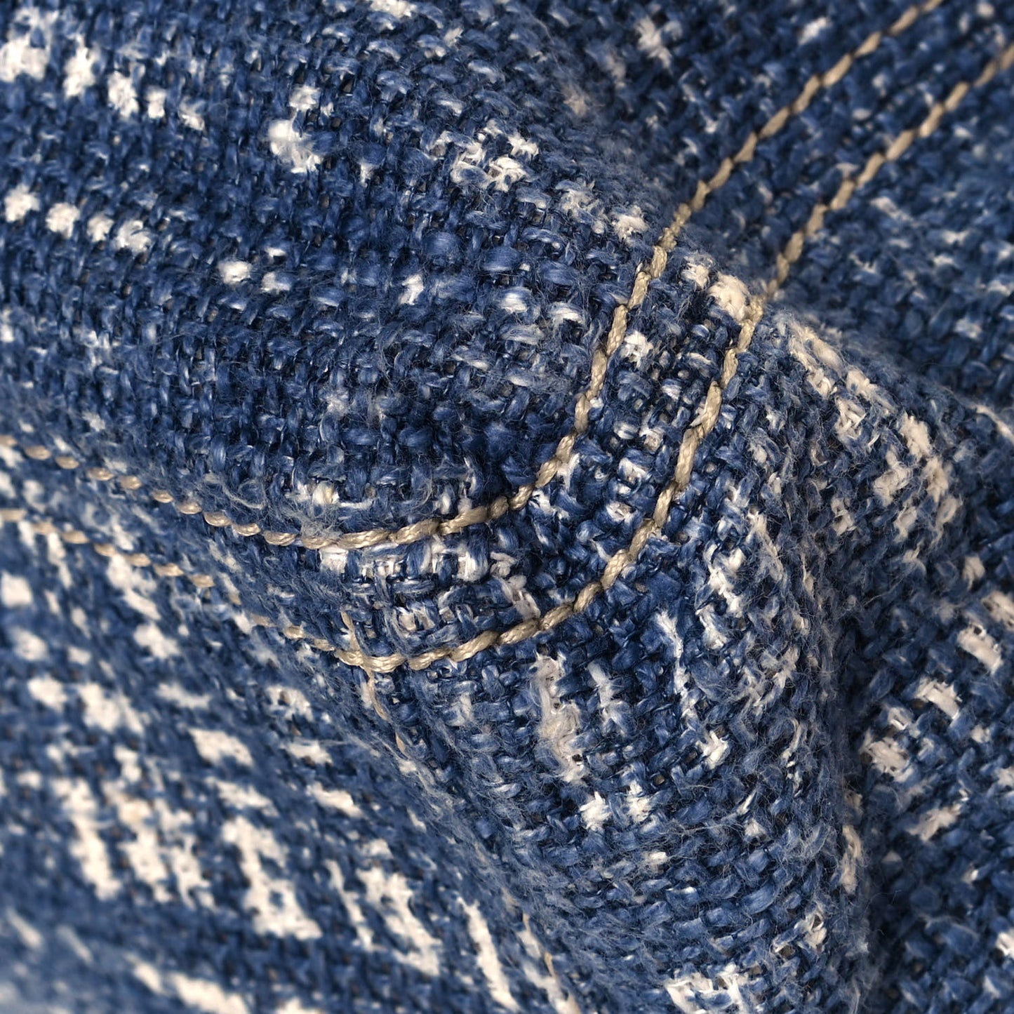 Tweed Medium Shoulder Bag Blue