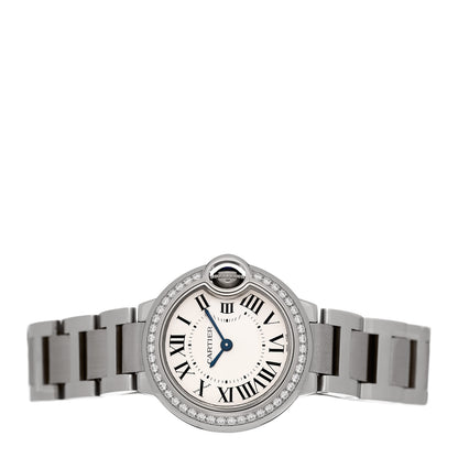 Cartier Stainless Steel Diamond Bezel 28mm Ballon Bleu De Cartier Quartz Watch 4 of 10