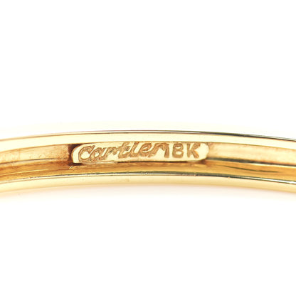 Cartier 18K Yellow Gold Diamond Sapphire Bangle Bracelet 4 of 4